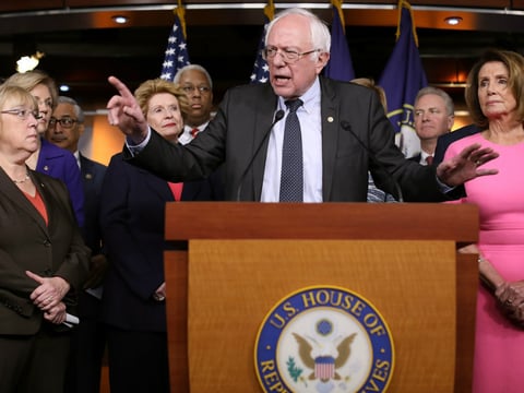 Sen. Bernie Sanders (I-VT) told NPR, "The goal is to rally the American people against a disastrous Republican proposal."